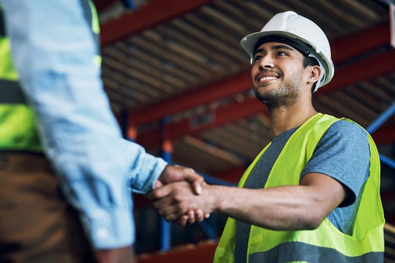 man shaking hand